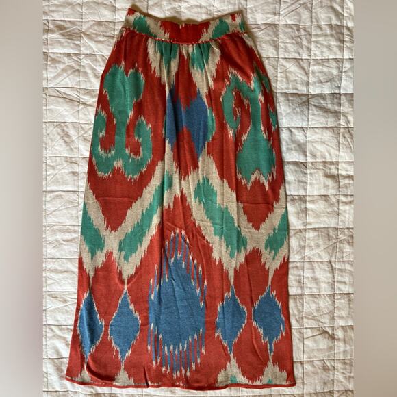 Peruvian Connection Abstract Multicolored Tashkent Maxi Skirt - Large - Picture 9 of 10